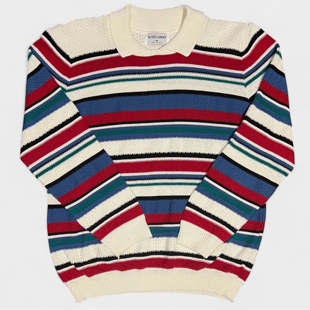 Alfred Dunner Vintage 1990s Knit Collared Sweater
